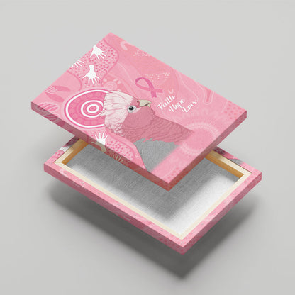 Australia Breast Cancer Support Canvas Wall Art Galah Faith Hope Love Pink Month