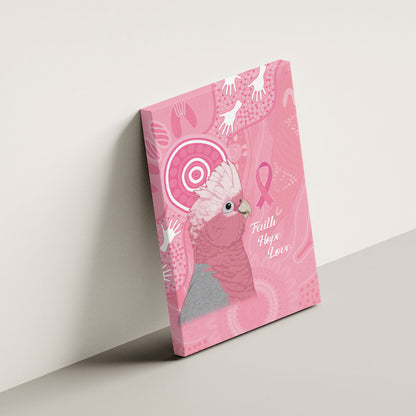 Australia Breast Cancer Support Canvas Wall Art Galah Faith Hope Love Pink Month