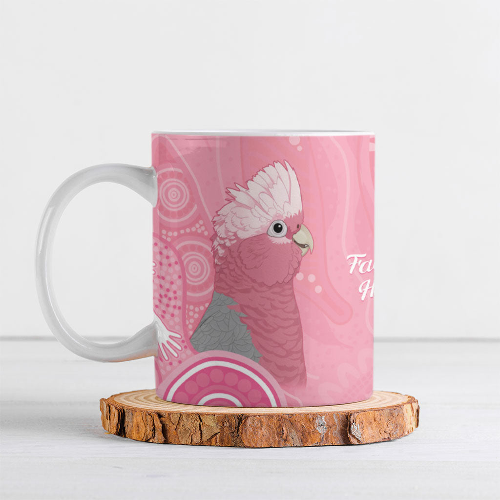 Australia Breast Cancer Support Ceramic Mug Galah Faith Hope Love Pink Month