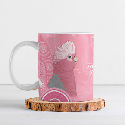 Australia Breast Cancer Support Ceramic Mug Galah Faith Hope Love Pink Month