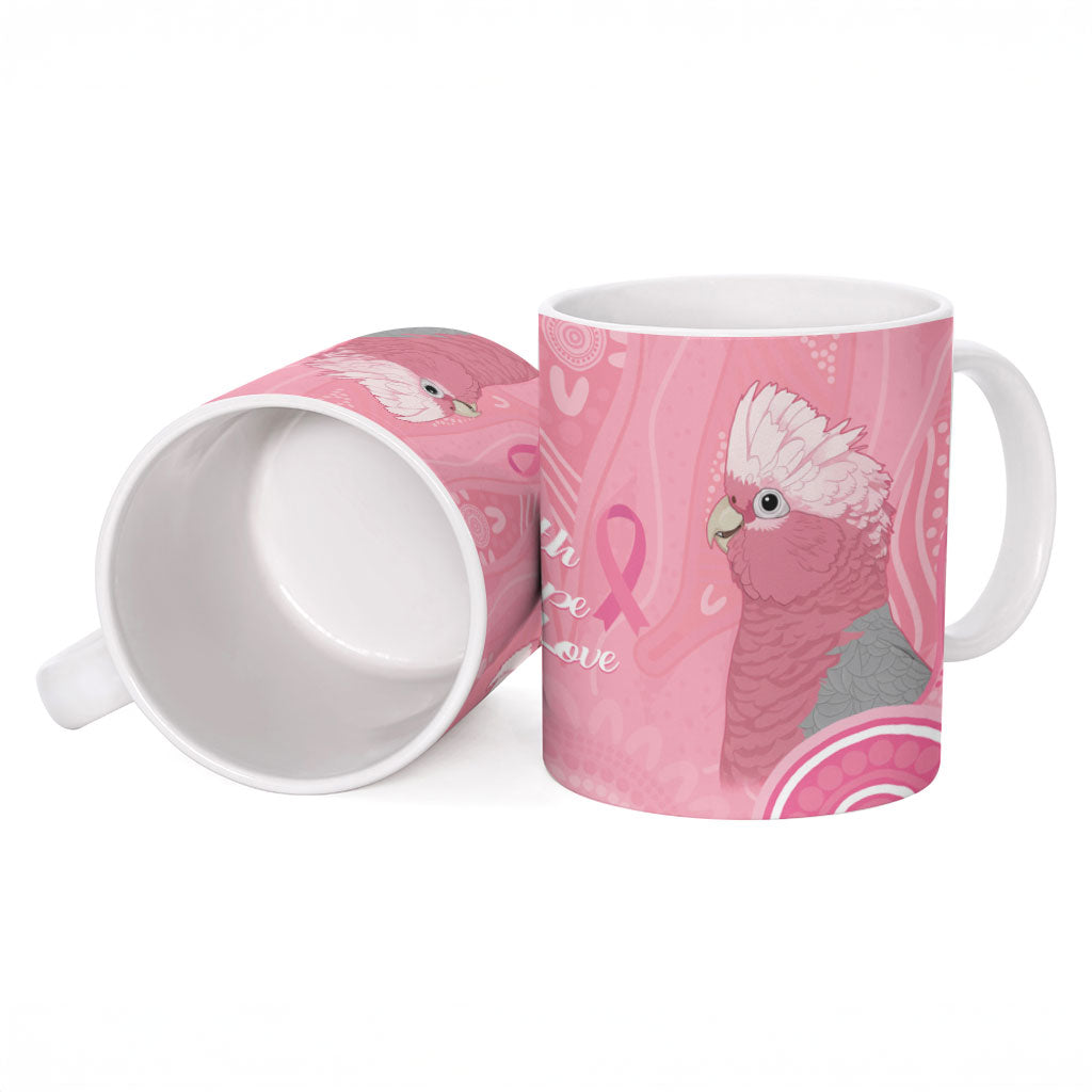 Australia Breast Cancer Support Ceramic Mug Galah Faith Hope Love Pink Month