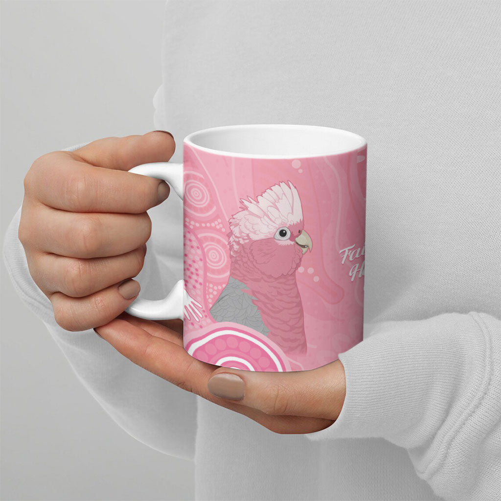 Australia Breast Cancer Support Ceramic Mug Galah Faith Hope Love Pink Month