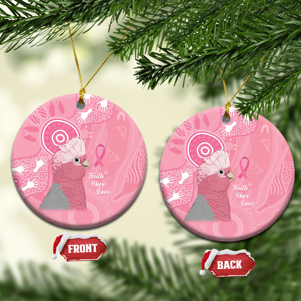 Australia Breast Cancer Support Ceramic Ornament Galah Faith Hope Love Pink Month