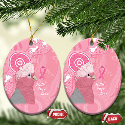 Australia Breast Cancer Support Ceramic Ornament Galah Faith Hope Love Pink Month