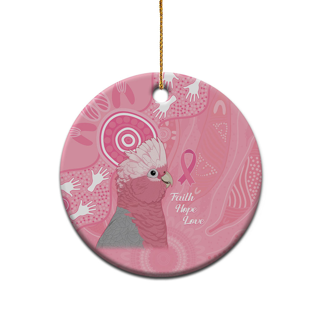 Australia Breast Cancer Support Ceramic Ornament Galah Faith Hope Love Pink Month