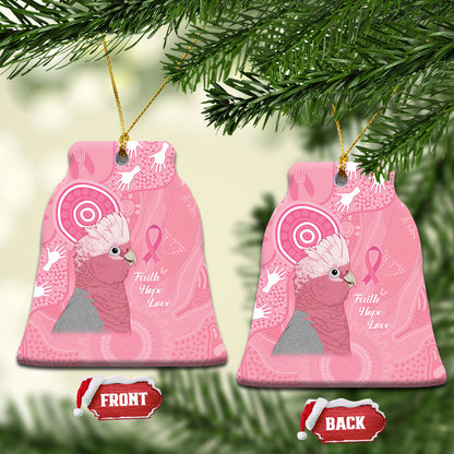 Australia Breast Cancer Support Ceramic Ornament Galah Faith Hope Love Pink Month