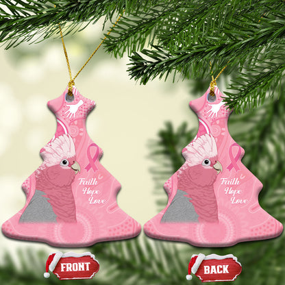 Australia Breast Cancer Support Ceramic Ornament Galah Faith Hope Love Pink Month