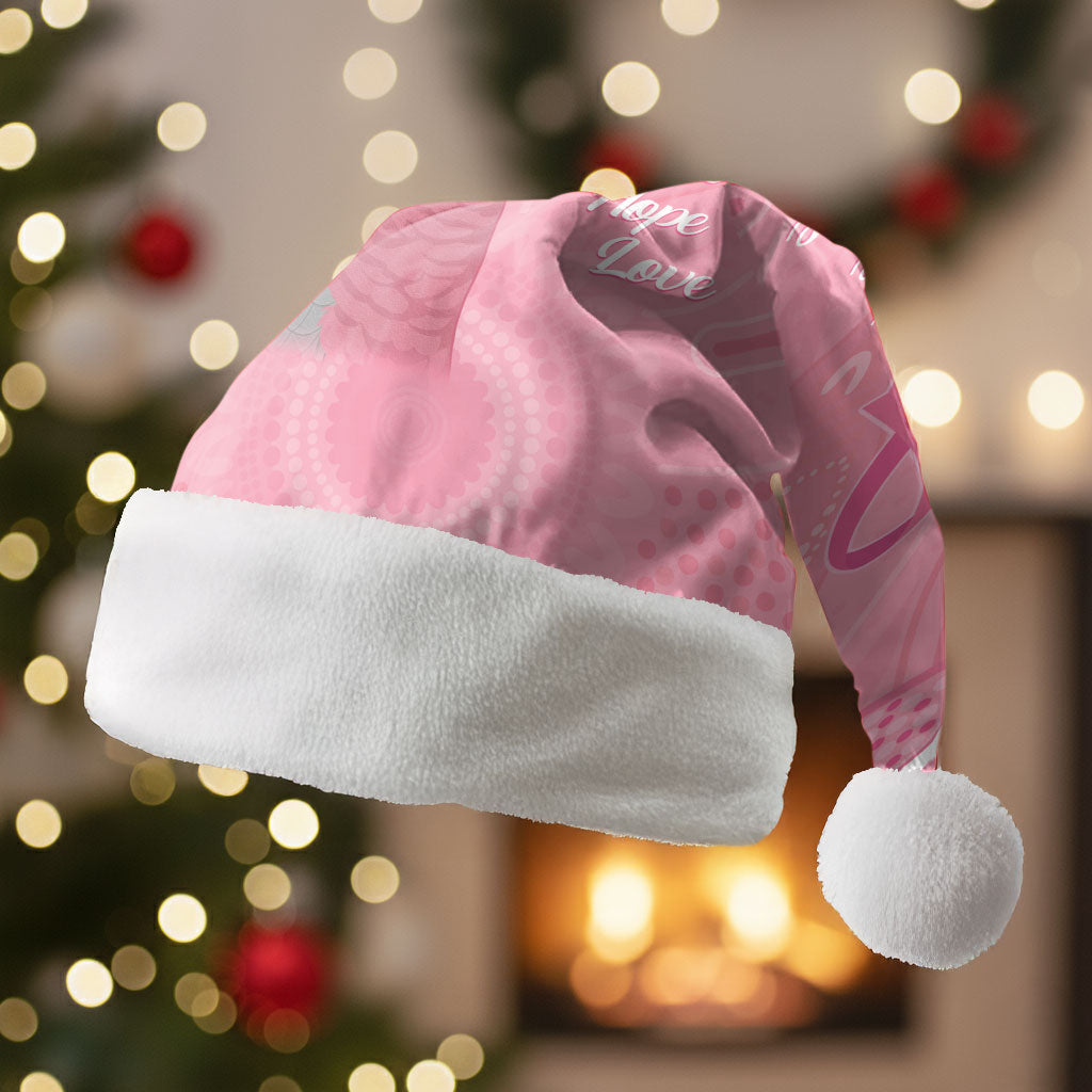 Australia Breast Cancer Support Christmas Santa Hat Galah Faith Hope Love Pink Month