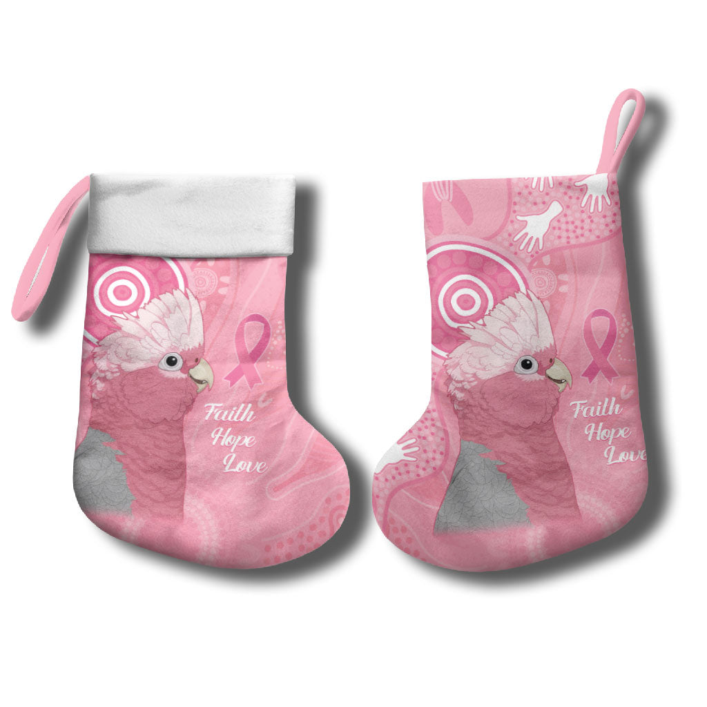 Australia Breast Cancer Support Christmas Stocking Galah Faith Hope Love Pink Month