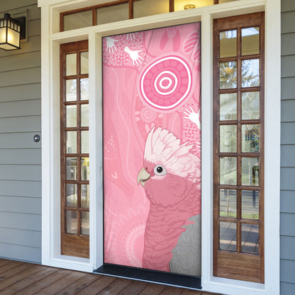 Australia Breast Cancer Support Door Cover Galah Faith Hope Love Pink Month