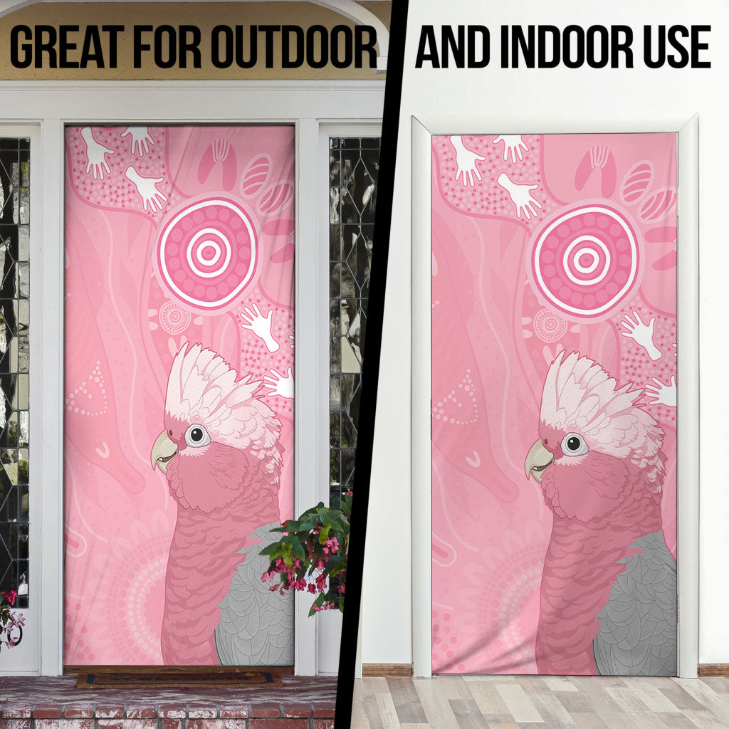 Australia Breast Cancer Support Door Cover Galah Faith Hope Love Pink Month