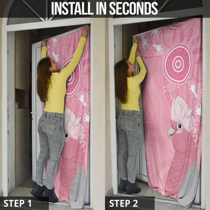 Australia Breast Cancer Support Door Cover Galah Faith Hope Love Pink Month