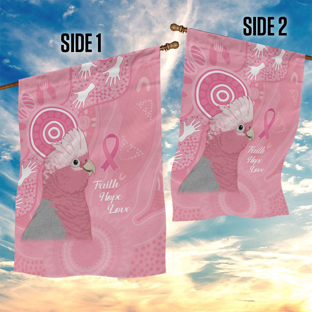Australia Breast Cancer Support Garden Flag Galah Faith Hope Love Pink Month