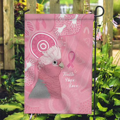Australia Breast Cancer Support Garden Flag Galah Faith Hope Love Pink Month