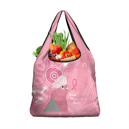 Australia Breast Cancer Support Grocery Bag Galah Faith Hope Love Pink Month