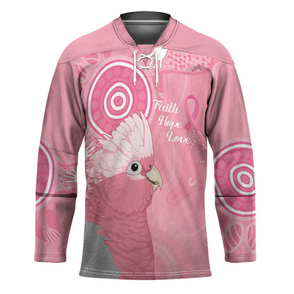 Australia Breast Cancer Support Hockey Jersey Galah Faith Hope Love Pink Month