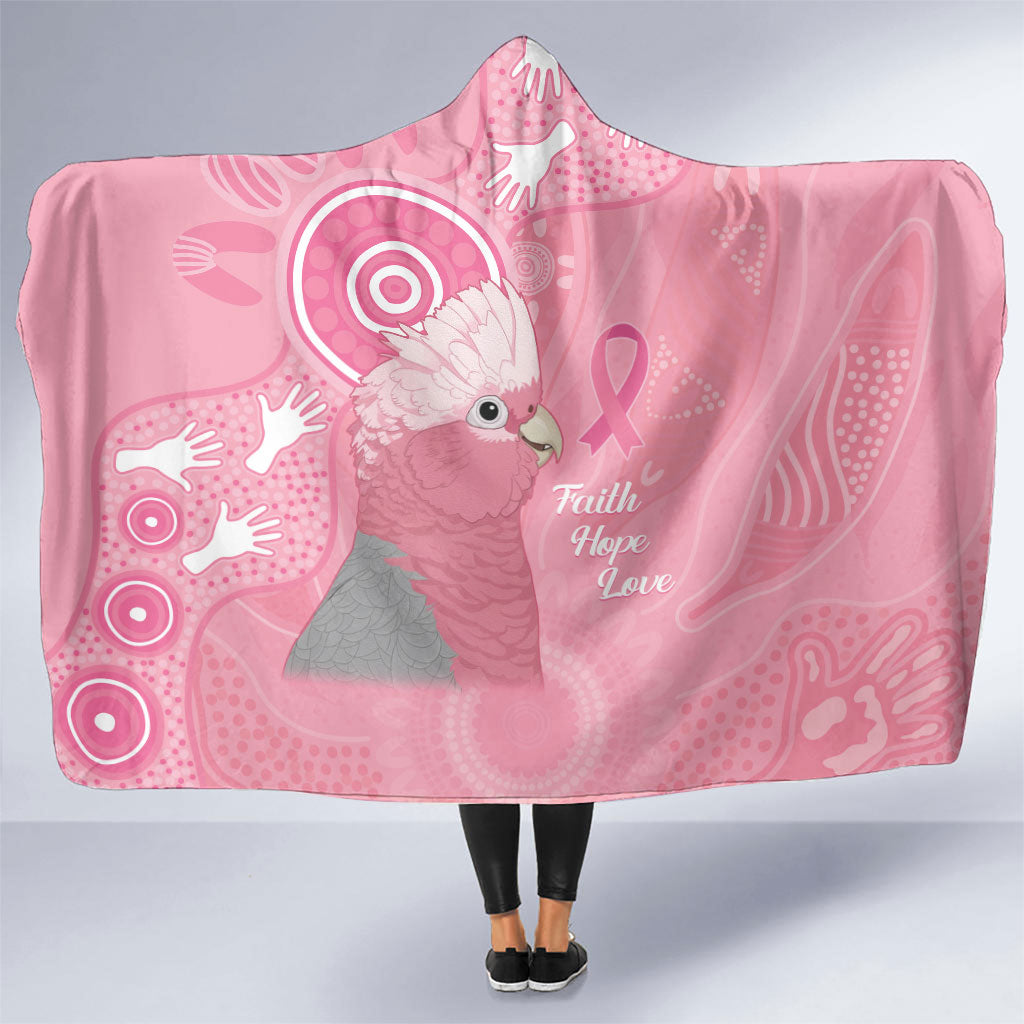 Australia Breast Cancer Support Hooded Blanket Galah Faith Hope Love Pink Month
