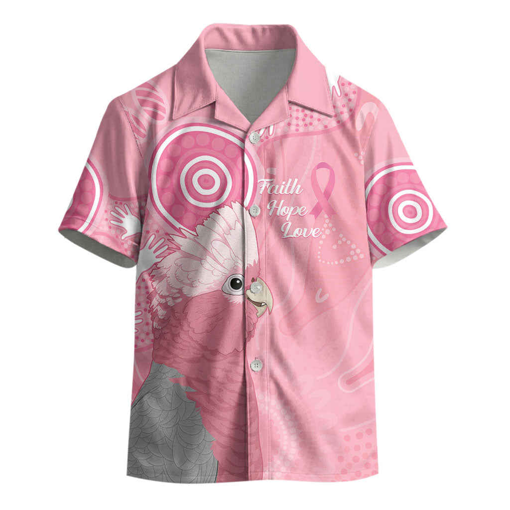 Australia Breast Cancer Support Kid Hawaiian Shirt Galah Faith Hope Love Pink Month