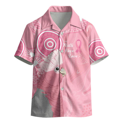 Australia Breast Cancer Support Kid Hawaiian Shirt Galah Faith Hope Love Pink Month