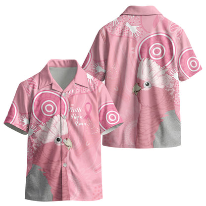 Australia Breast Cancer Support Kid Hawaiian Shirt Galah Faith Hope Love Pink Month