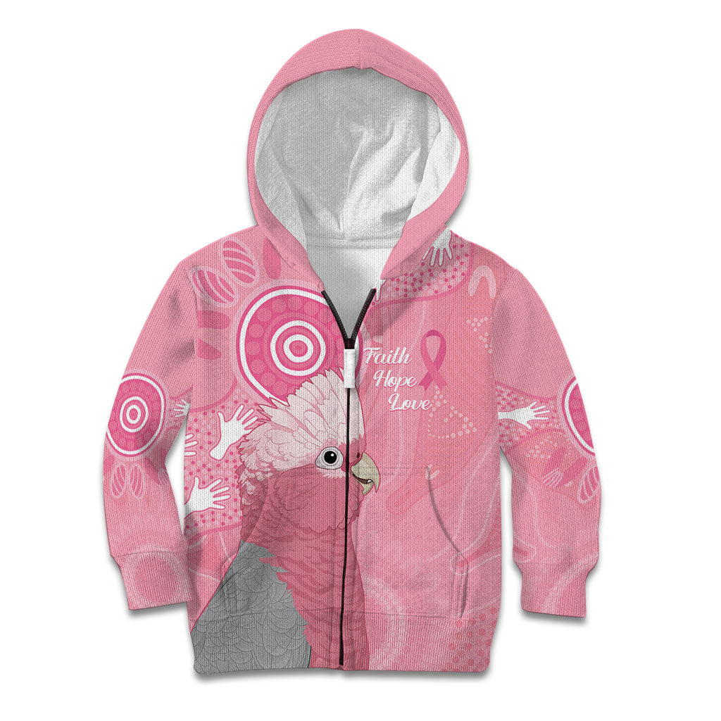 Australia Breast Cancer Support Kid Hoodie Galah Faith Hope Love Pink Month