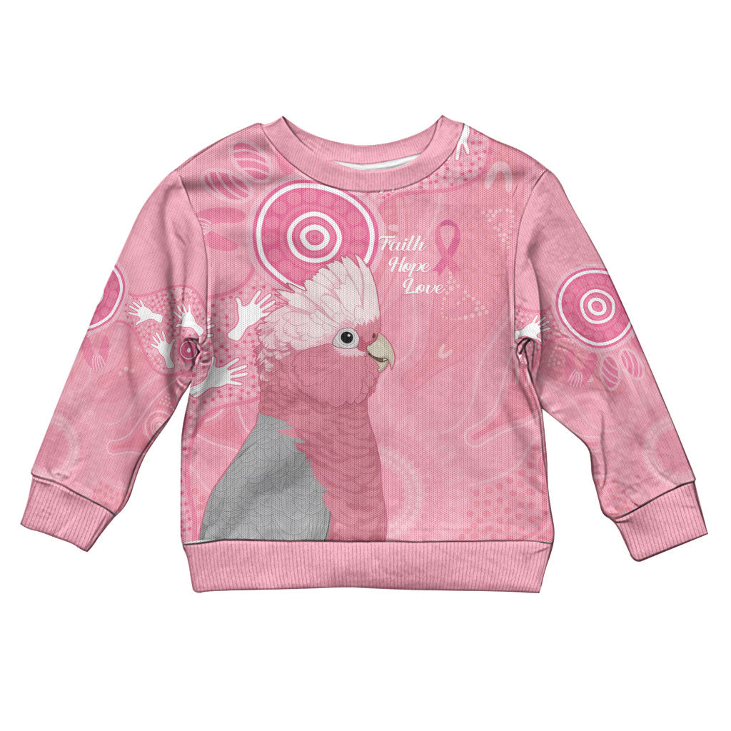 Australia Breast Cancer Support Kid Ugly Christmas Sweater Galah Faith Hope Love Pink Month