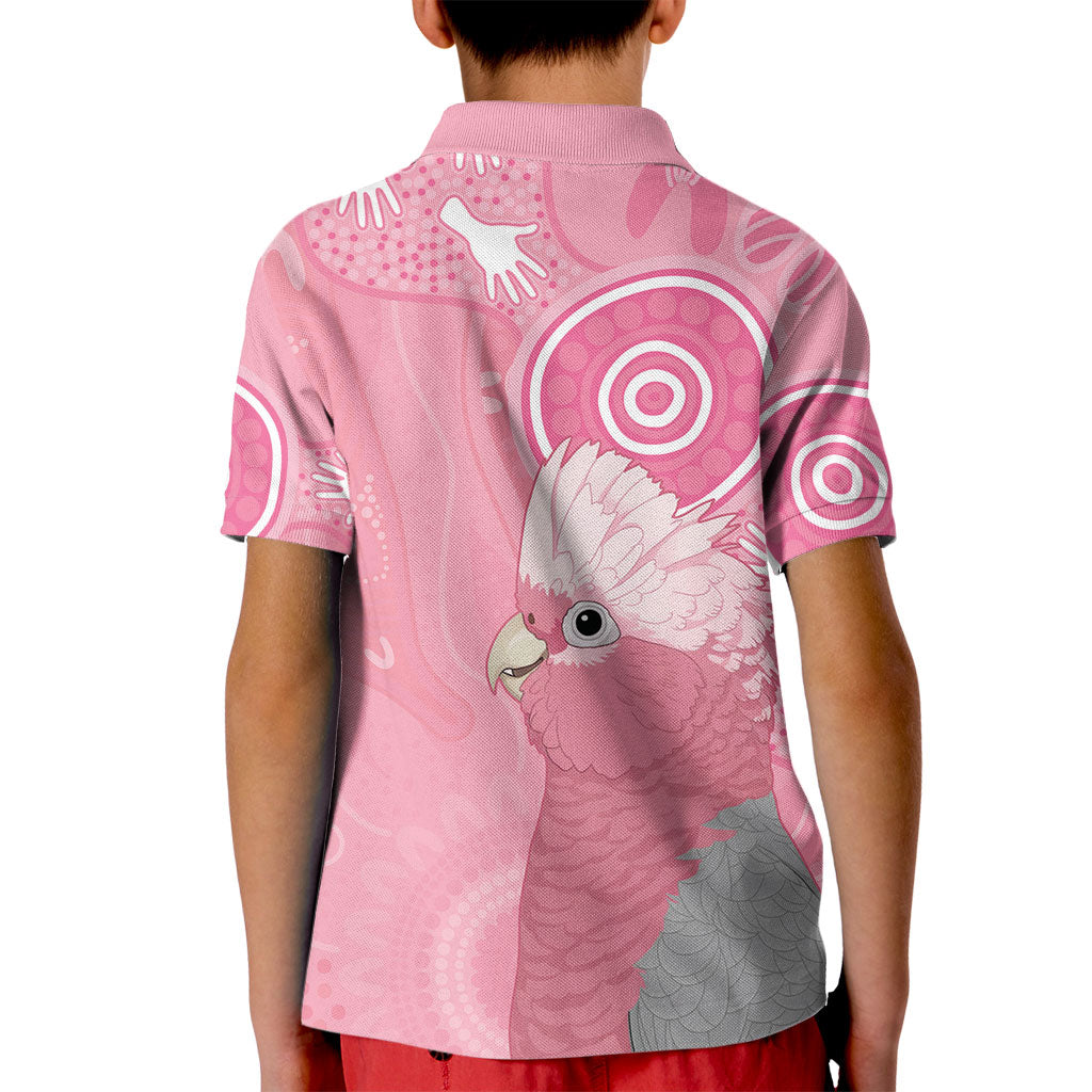 Australia Breast Cancer Support Kid Polo Shirt Galah Faith Hope Love Pink Month