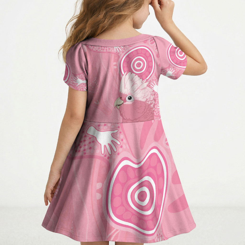 Australia Breast Cancer Support Kid Short Sleeve Dress Galah Faith Hope Love Pink Month