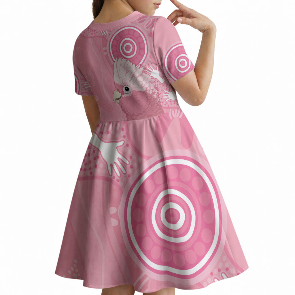 Australia Breast Cancer Support Kid Short Sleeve Dress Galah Faith Hope Love Pink Month