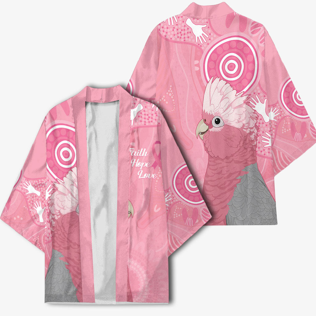 Australia Breast Cancer Support Kimono Galah Faith Hope Love Pink Month
