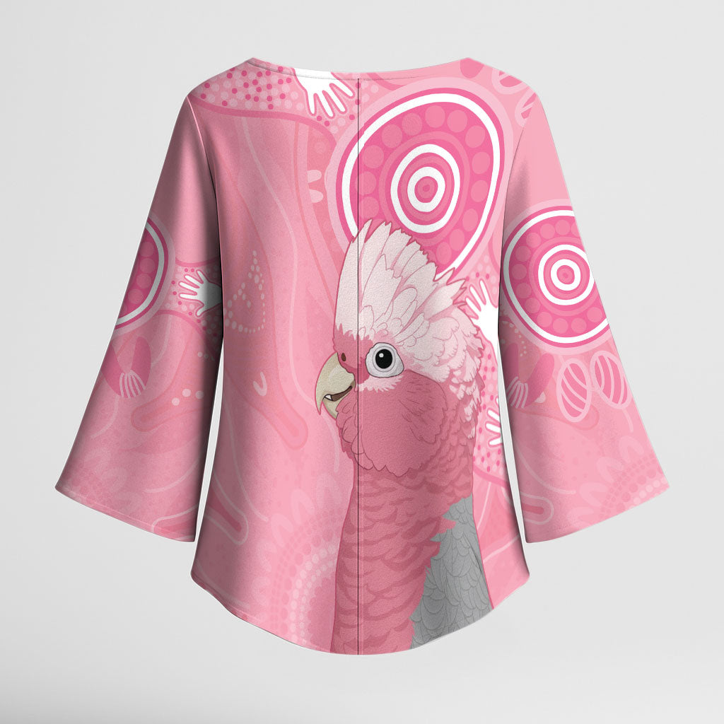 Australia Breast Cancer Support Kimono Sleeve Blouse Galah Faith Hope Love Pink Month