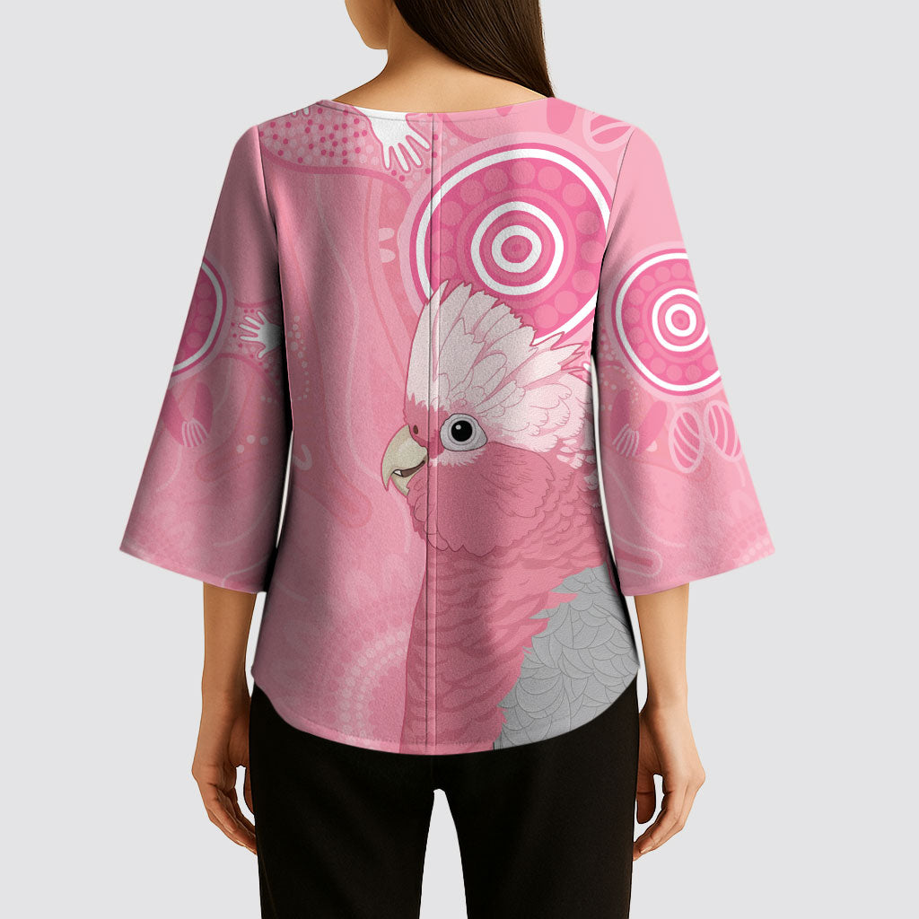 Australia Breast Cancer Support Kimono Sleeve Blouse Galah Faith Hope Love Pink Month
