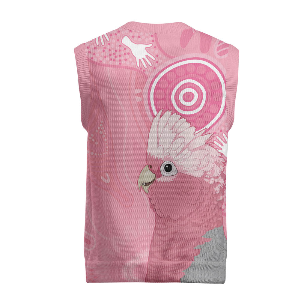 Australia Breast Cancer Support Christmas Knitted V-Neck Vest Galah Faith Hope Love Pink Month