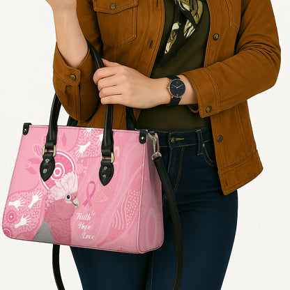 Australia Breast Cancer Support Leather Bag Galah Faith Hope Love Pink Month