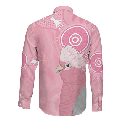 Australia Breast Cancer Support Long Sleeve Button Shirt Galah Faith Hope Love Pink Month