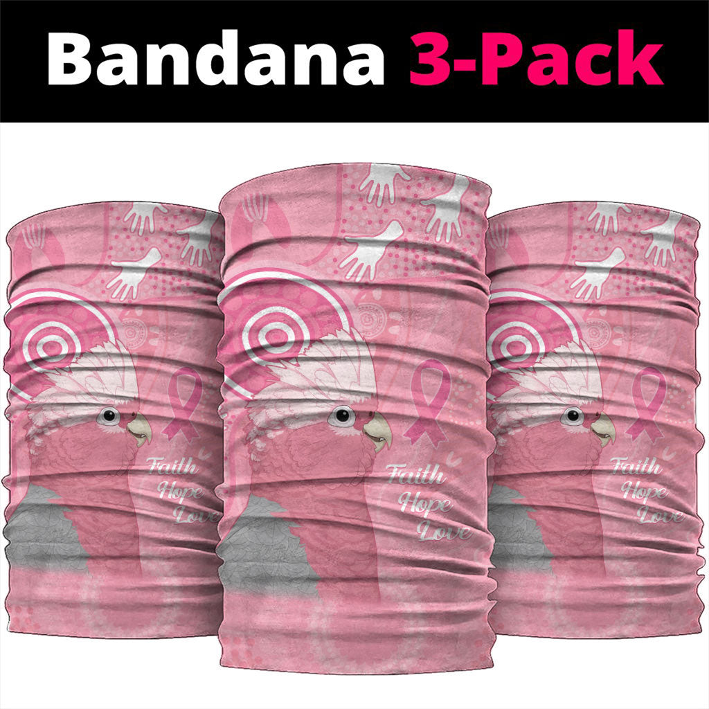 Australia Breast Cancer Support Neck Gaiter Galah Faith Hope Love Pink Month