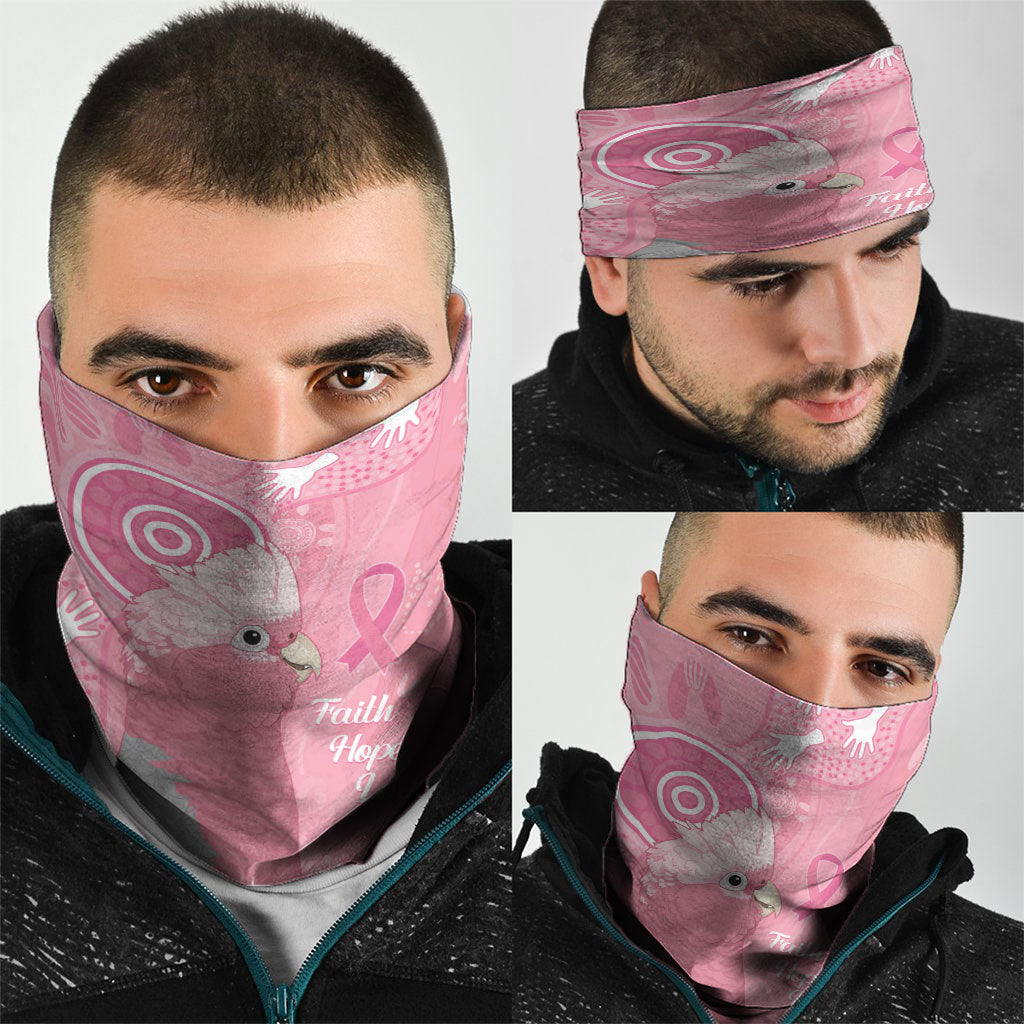 Australia Breast Cancer Support Neck Gaiter Galah Faith Hope Love Pink Month
