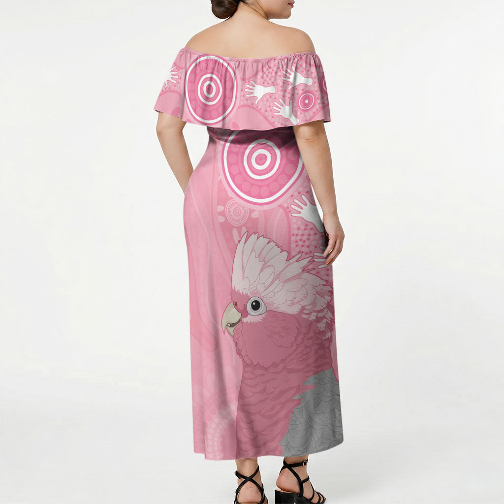 Australia Breast Cancer Support Off Shoulder Maxi Dress Galah Faith Hope Love Pink Month