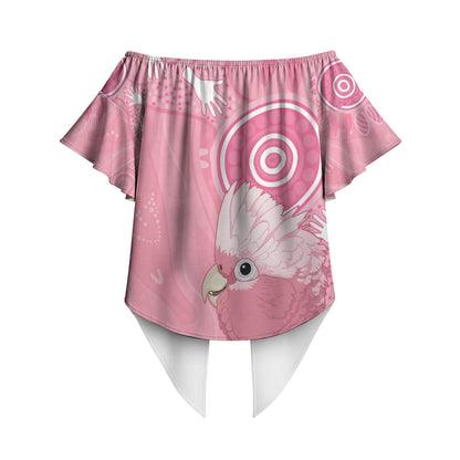 Australia Breast Cancer Support Off Shoulder Wrap Waist Top Galah Faith Hope Love Pink Month