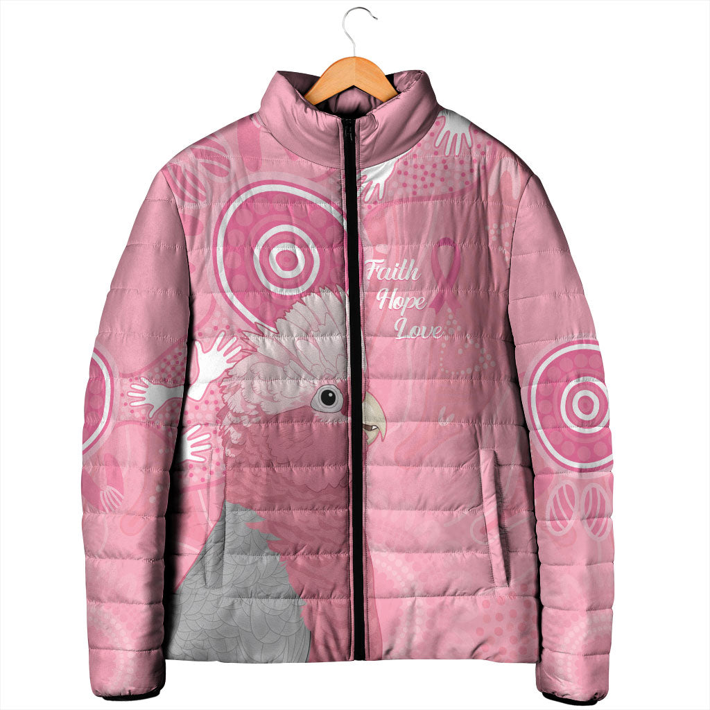 Australia Breast Cancer Support Padded Jacket Galah Faith Hope Love Pink Month