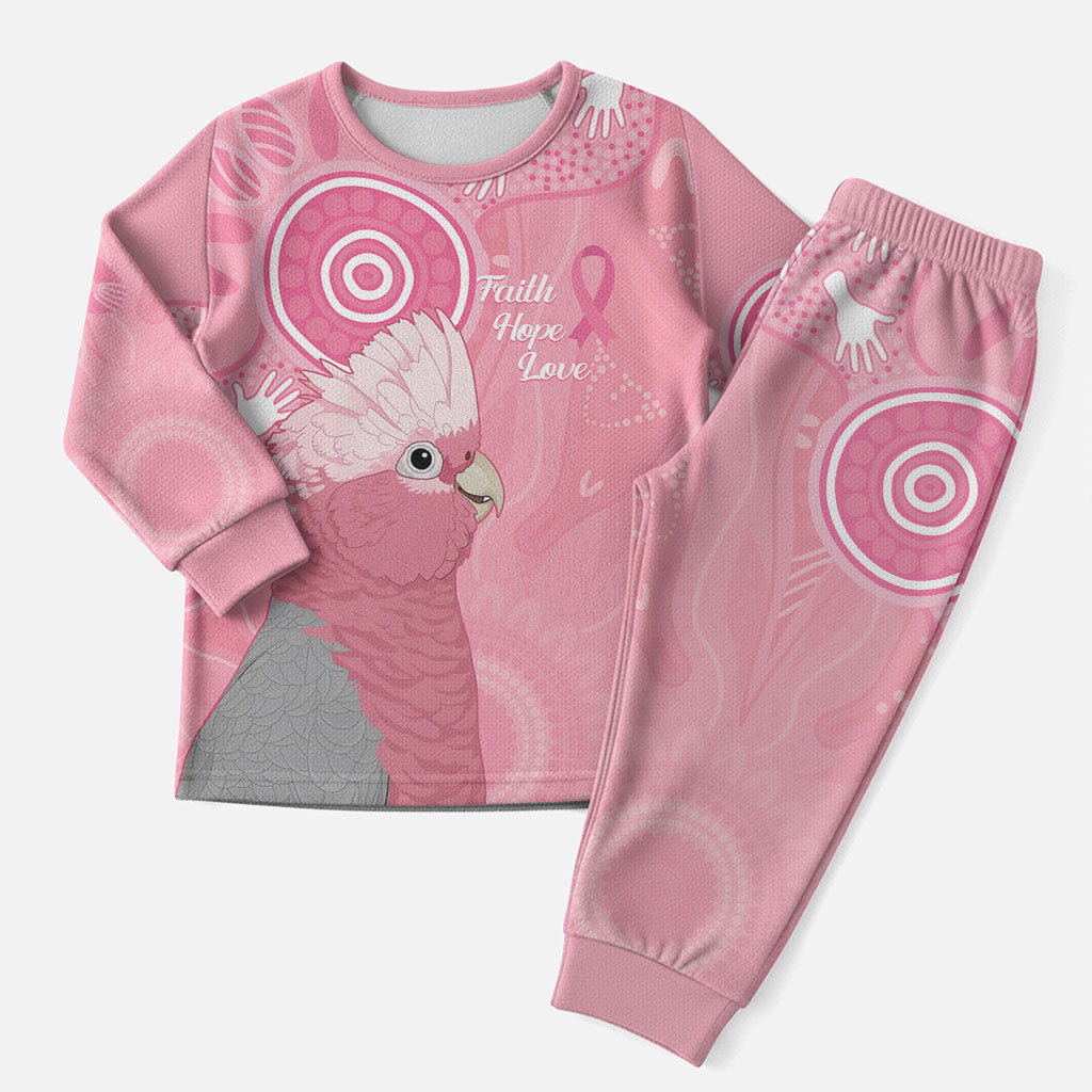 Australia Breast Cancer Support Christmas Pajama Set Galah Faith Hope Love Pink Month