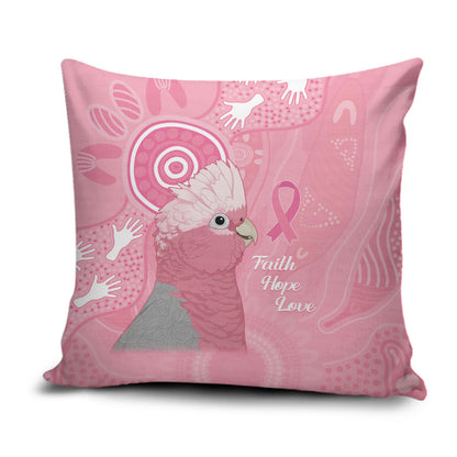 Australia Breast Cancer Support Pillow Cover Galah Faith Hope Love Pink Month