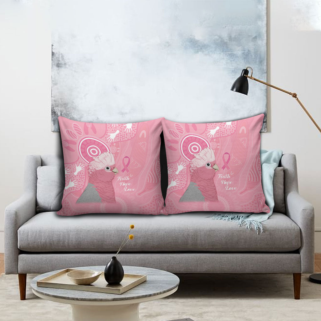 Australia Breast Cancer Support Pillow Cover Galah Faith Hope Love Pink Month