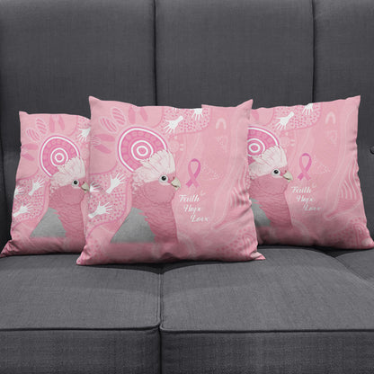 Australia Breast Cancer Support Pillow Cover Galah Faith Hope Love Pink Month