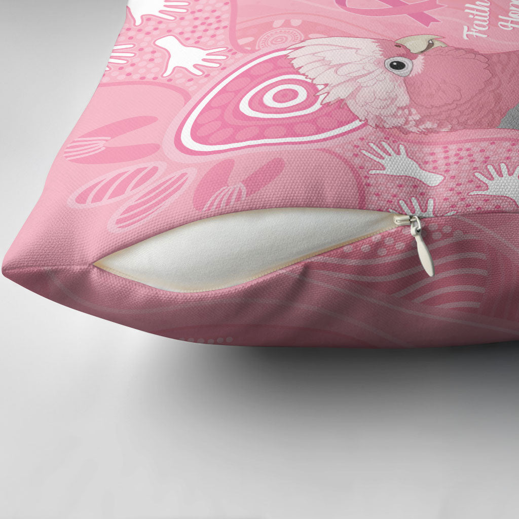 Australia Breast Cancer Support Pillow Cover Galah Faith Hope Love Pink Month