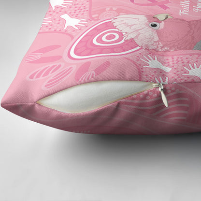 Australia Breast Cancer Support Pillow Cover Galah Faith Hope Love Pink Month