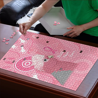 Australia Breast Cancer Support Puzzle Galah Faith Hope Love Pink Month