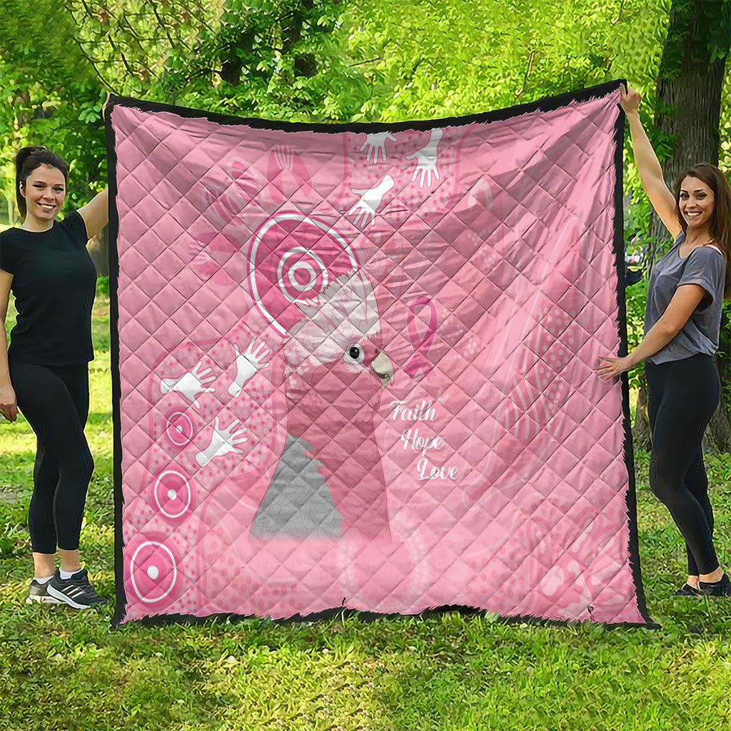Australia Breast Cancer Support Quilt Galah Faith Hope Love Pink Month