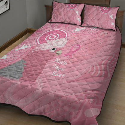 Australia Breast Cancer Support Quilt Bed Set Galah Faith Hope Love Pink Month