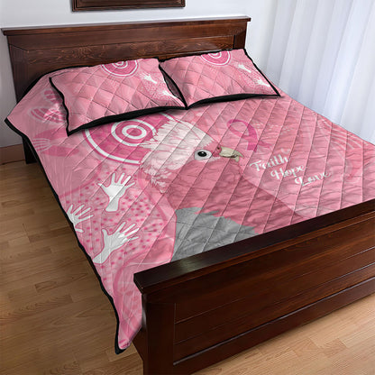 Australia Breast Cancer Support Quilt Bed Set Galah Faith Hope Love Pink Month